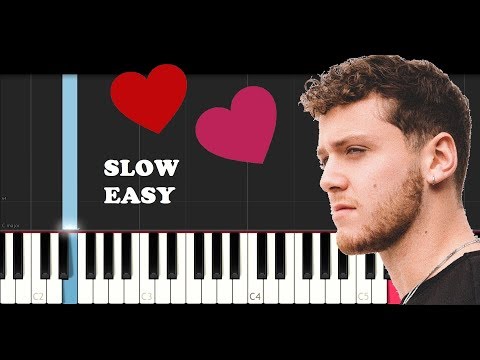 Bazzi - Mine (SLOW EASY PIANO TUTORIAL)