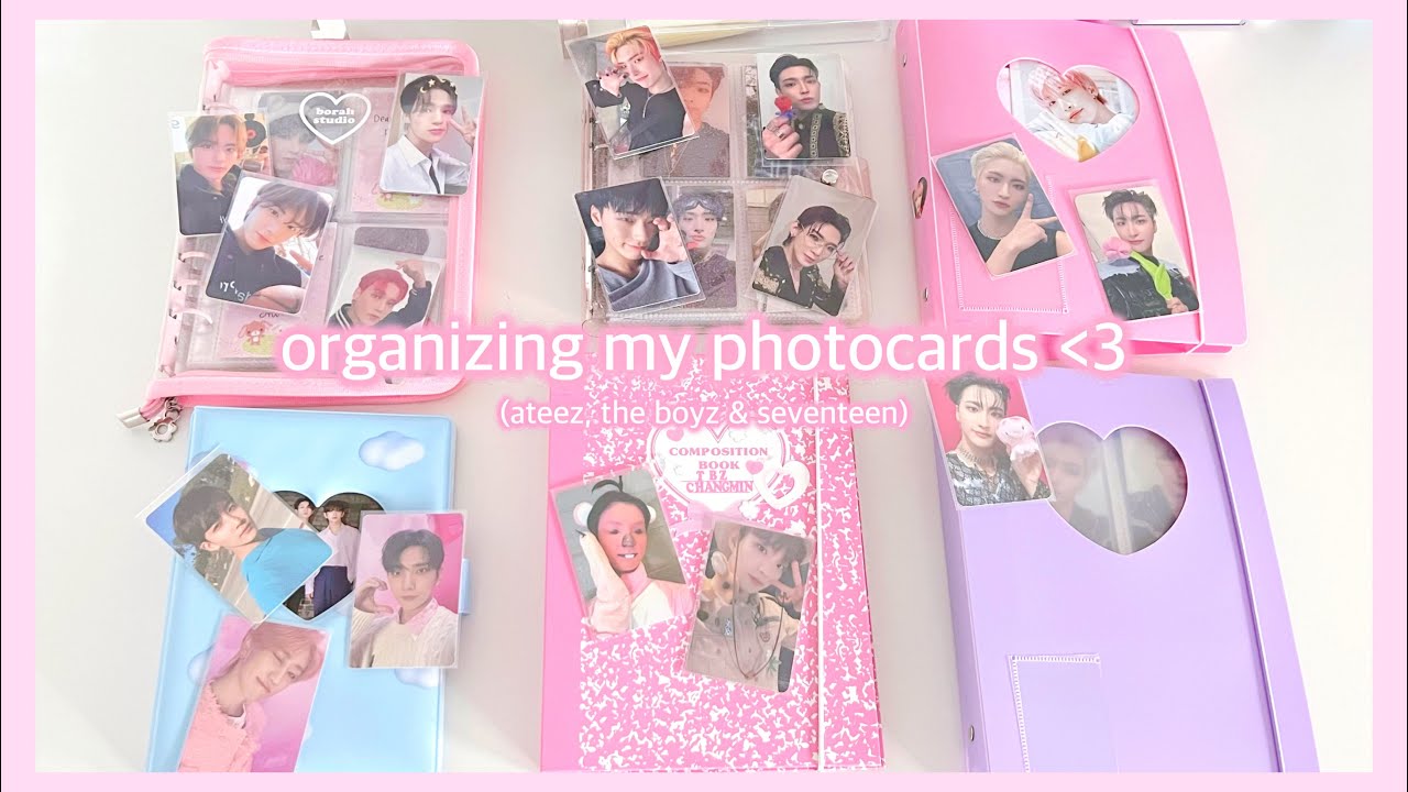 my kpop photocard collection: organizing photocards with me !