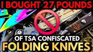 I Bought 27 POUNDS Of TSA Confiscated Knives And I Found... A Harley Davidson Switchblade!