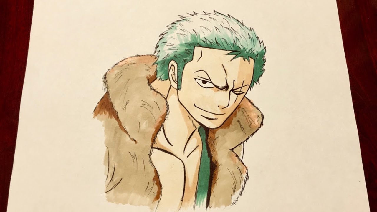 How To Draw Roronoa Zoro One Piece So Easy Step By Step Cool Guy Youtube