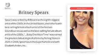 Britney Spears Wikipedia by Comovid AI platform