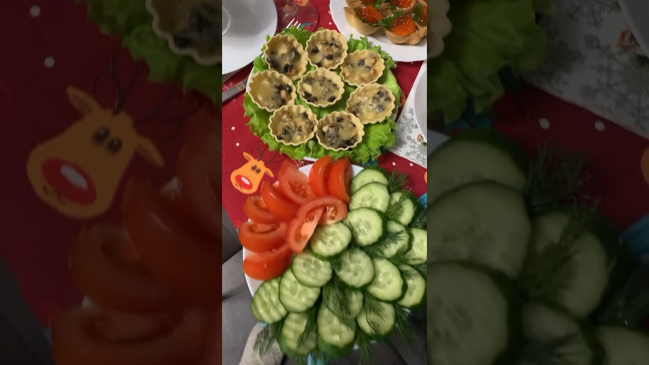 Тарталетки с грибами, курицей и сыром 🤤 