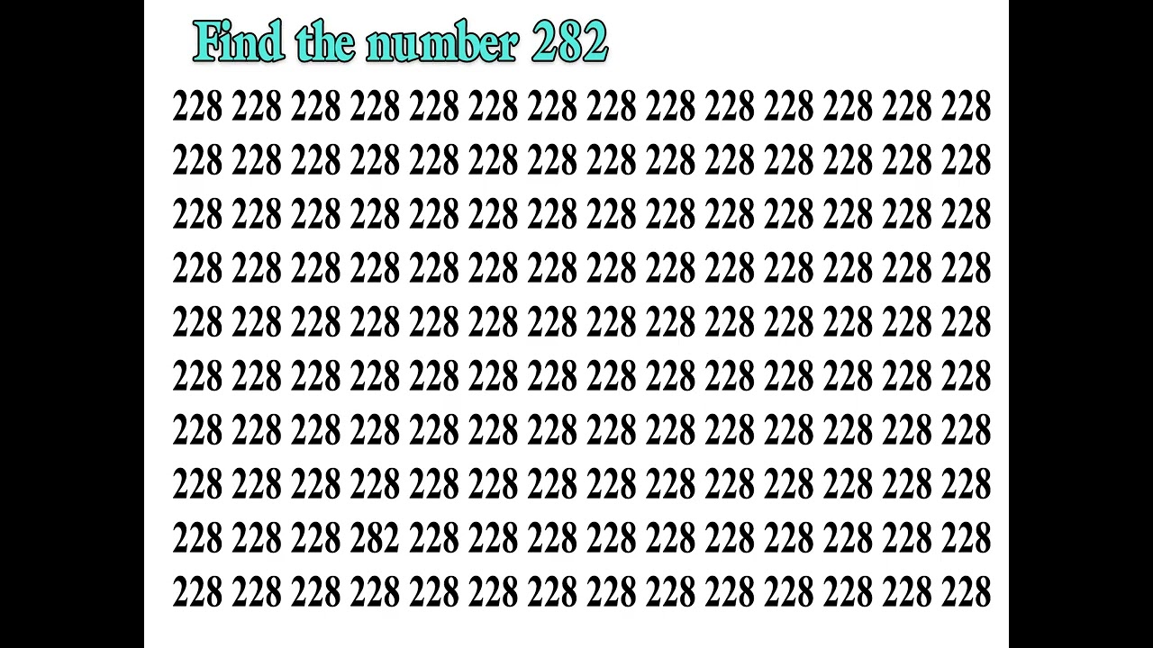 Spot Odd number 282 #spot #iqtest #gk #focus #general