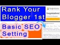 blogger seo settings