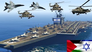 Israeli Navy Aircraft Carrier Badly Destroyed by Irani Fighter Jets in Jerusalem Sea - GTA 5