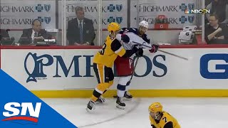 Blue Jackets' Foligno Nails Teddy Blueger With Spinning Elbow In The Face