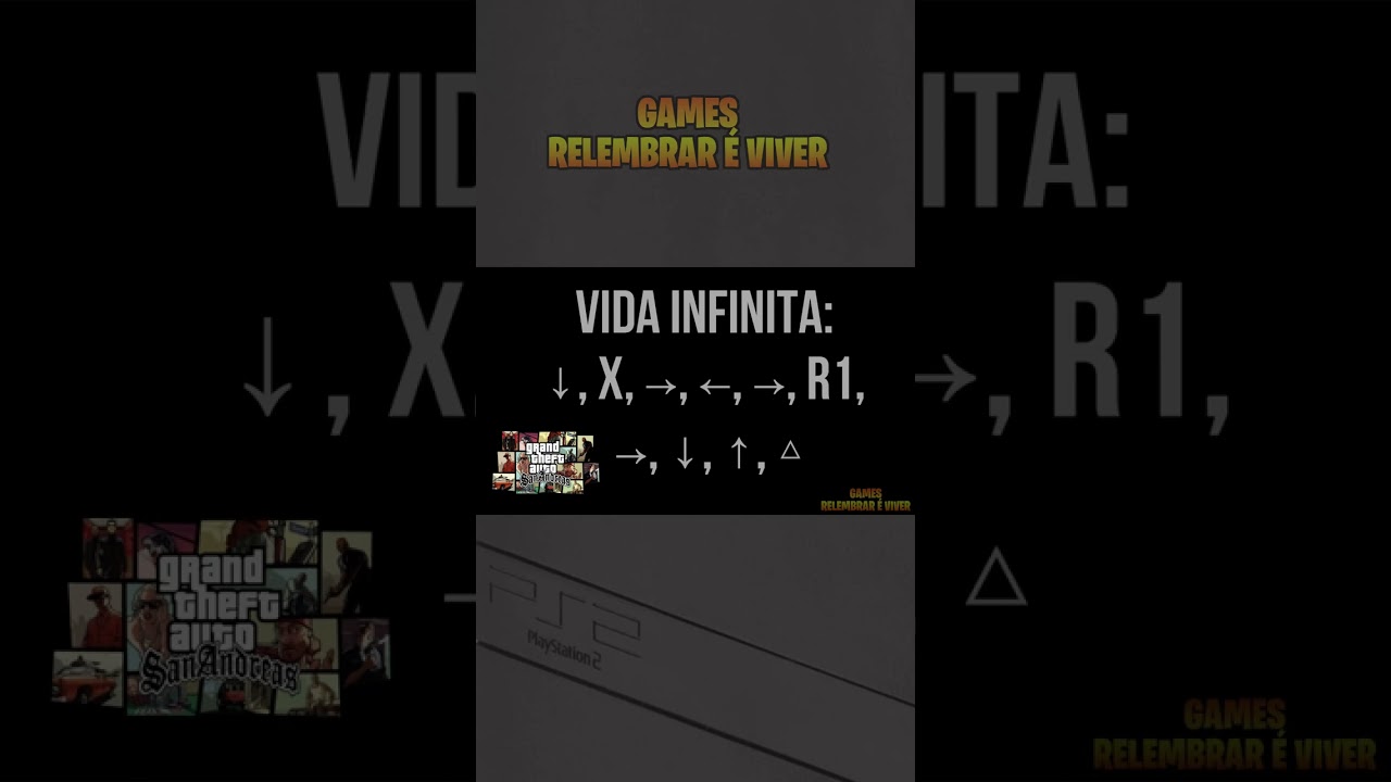 Código Vida infinita GTA San Andreas PS2 