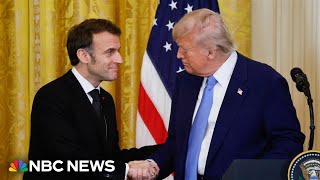 Trump and Macron discuss way forward for Ukraine and Russia at press conference