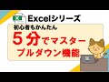 <完全解説>エクセルの基礎機能「プルダウン」の使い方!初心者でもかんたんにExcelの便利ワザをマスターします。