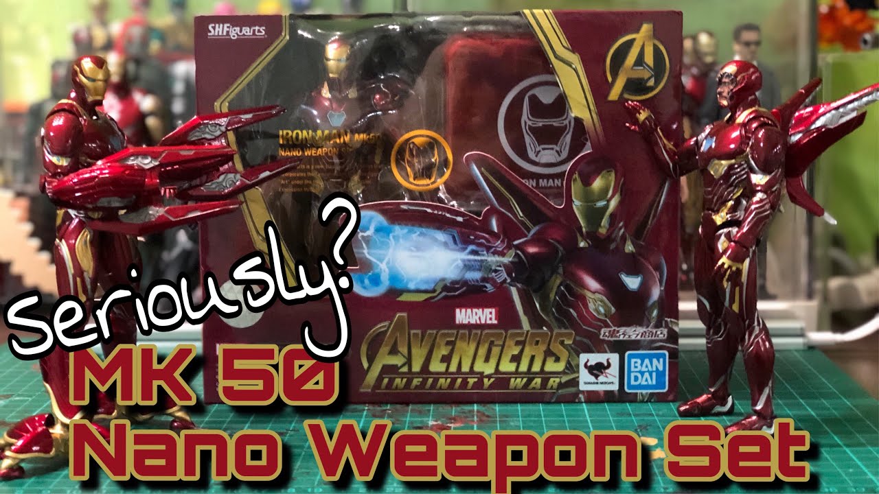 SPECIAL: SH Figuarts Iron Man Mark 50 Nano Weapon Set 1 Action Figure ...