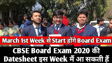 CBSE Class 10 and 12 Board Exam Datesheet 2020  Latest Update