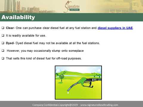 Know Your Diesel Fuels... Clear vs Dyed