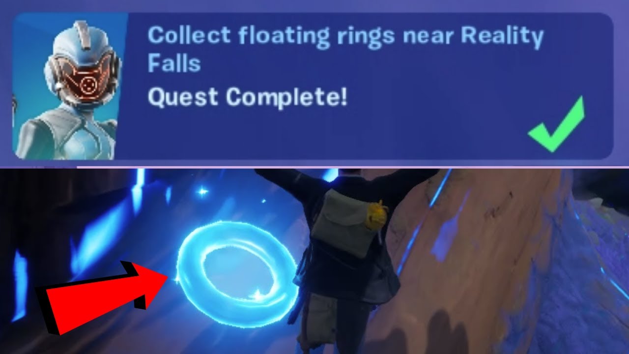 Collect floating rings near Reality Falls (5 Floating rings Reality