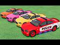 TRANSPORTING ALL COLORS DODGE CHARGER POLICE CARS VEHICLES WITH MACK TRUCKS ! FS22