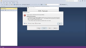 A connection was successfully established with the server, but then an error occurred...FIXED 100%
