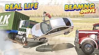 Realistic Car Crashes | Real Life on [BeamNG.Drive] #24
