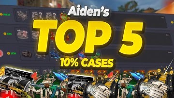 TOP 5 CSGOROLL 10% CASES TO UNBOX | AidenGambles