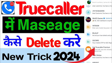 Truecaller me message kaise delete kare  | truecaller se sms kaise delete kare new trick 2024