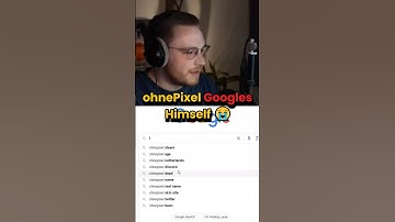ohnePixel Googles Himself 😭