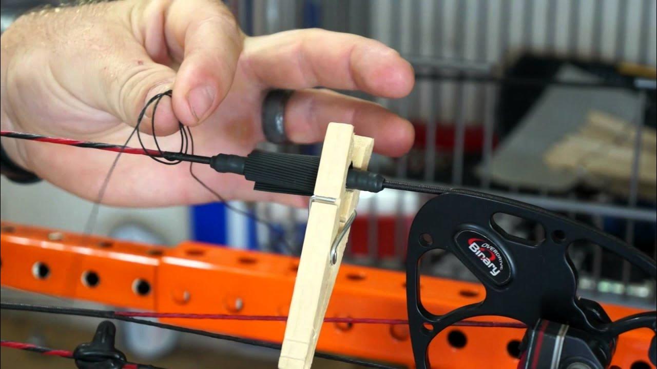 Installing cat whiskers on a bow string YouTube