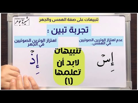 ٥ المخارج والصفات ملاحظات وتنبيهات للصفات لابد أن تعلمها عن الأزمنة والصوت والحنجرة الأول