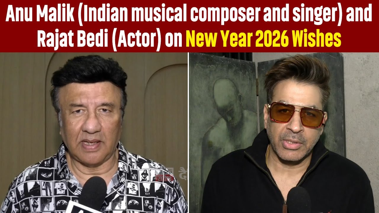 Anu M alik (Indian musical composer and singer) and Rajat Bedi (Actor) on New Year 2026 Wishes