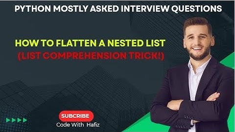How to Flatten a Nested List (List Comprehension Trick!) | Easy Coding Tutorial For Beginners