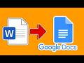 How to Import a WORD Document into Google DOCS