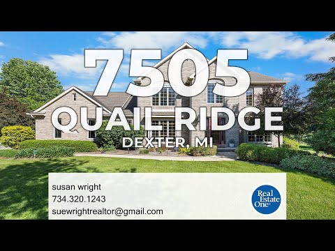 7505 Quail Ridge Drive, Dexter, MI home video tour