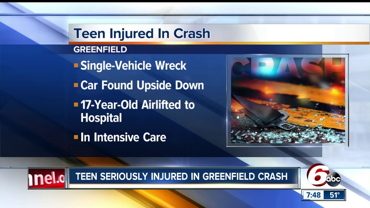 Teen injured in singlevehicle crash in Greenfield YouTube