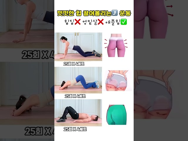 지하3층 엉덩이 옥상까지 끌어올리는 운동 #힙업운동 #힙업 #힙딥 #애플힙 #오운완