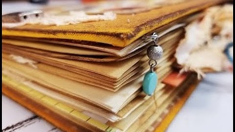 PART 2: ALTERED BOOK - SUNFLOWER JUNK JOURNAL - FLIP THROUGH - BONUS FOOTAGE MAKING BOOK DANGLES