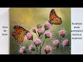 Flowers with Butterflies STEP by STEP Acrylic Painting (ColorByFeliks)