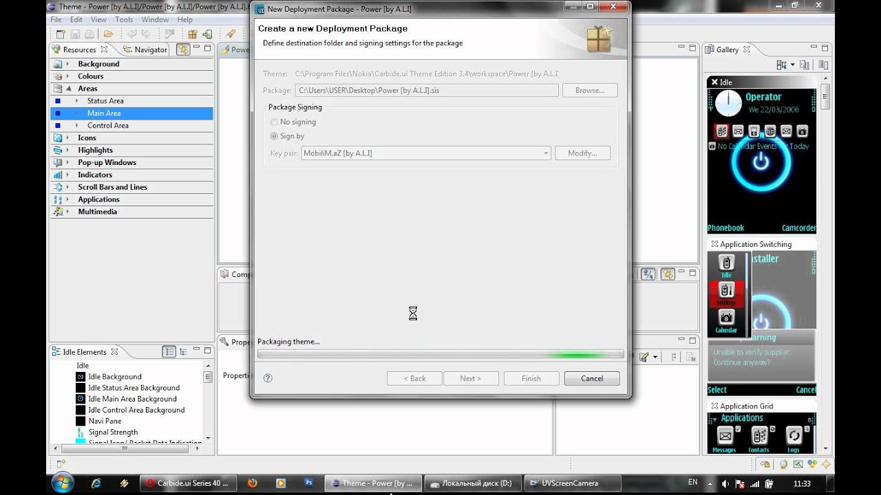 Carbide.ui Series 40 Theme Edition 5.0 programında düzəltdiyimiz temanı necə yaddaşa verək?