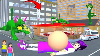 Giant Rumi KPop pregnant attacked by Scary Zombie Neko at home 😱💉#sakuraschoolsimulator 