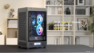 THERMALTAKE THE TOWER 200 SNOW MINI ITX PC CASE CASING GAMING CHASSIS