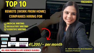 💼 Work From Home! Top 10 MNCs Hiring for Medical & Scientific Writing Jobs!" High-Paying Remote Jobs