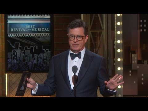 Stephen Colbert slams Trump at Tony Awards