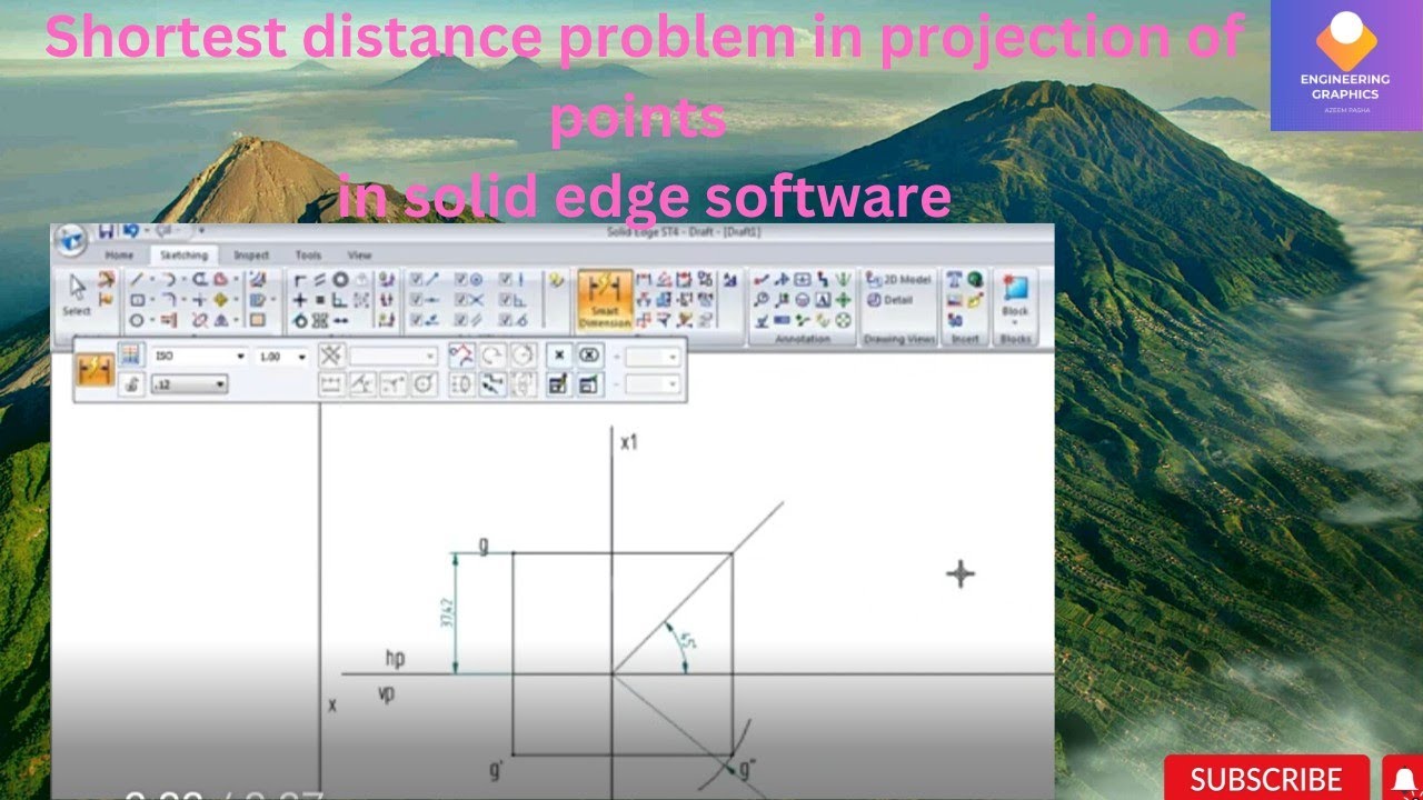 Shorter distance problem in Projection of points in Solid edge software ...