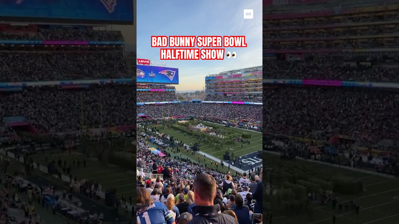 Bad Bunny Super Bowl halftime show timelapse
