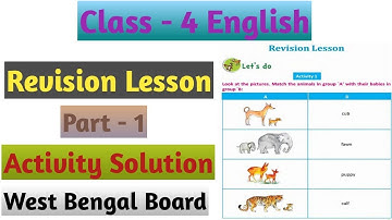 Class 4 English Revision Lesson Part 1