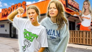 Sisters try the WORST RATED food in town! Hooters!