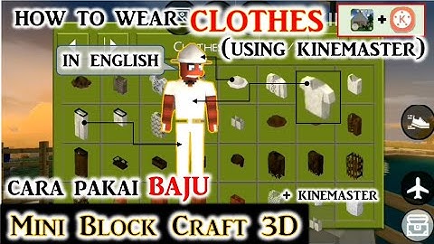 How to wear clothes in mini block craft - ENGLISH | Cara pakai baju