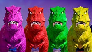 Tyrannosaurus Rex Color Pack Vs Xenodominus   Jurassic World Evolution Skin Mods Dinosaurs Fighting