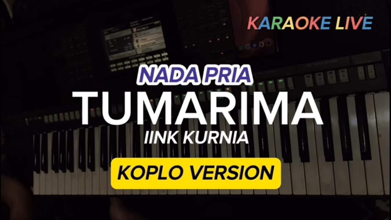 TUMARIMA ~ IINK KURNIA || KARAOKE LIVE || NADA PRIA VERSI KOPLO