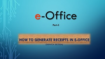 How to Genarate Receipts in eOffice Part 3 A