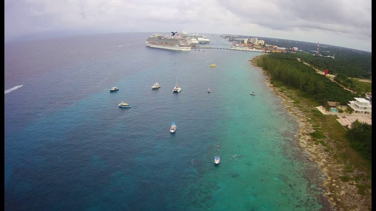 Cozumel drone - Caleta Marina - Paradise diving/snorkeling - YouTube