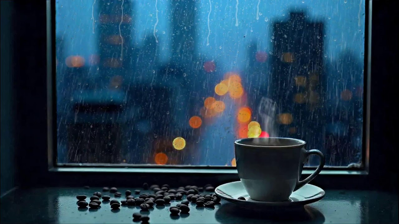 Rain and Coffee Sunset Vibes ☕ Calm Piano Music for Rest & Healing