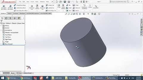 Solidworks Tutorial - How to create a cylinder