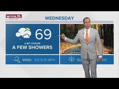 Clouds increase Tuesday night; rain chances overnight into Wednesday ...